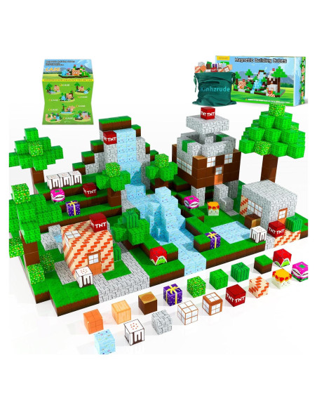 Bloques Magnéticos Kinhzrude 120PCS Juguete Educativo 3+ Años