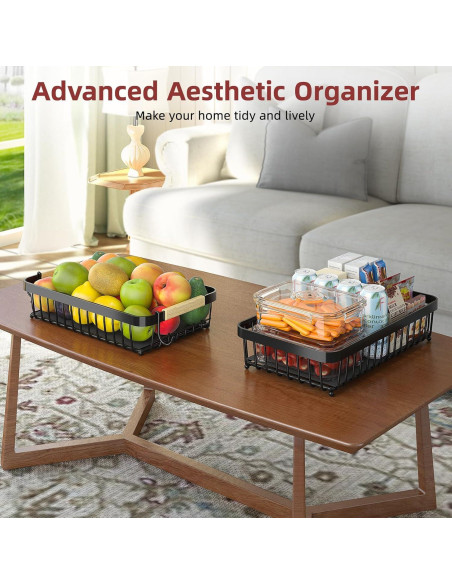 Cesta de Frutas 2 Niveles Sevenblue con Soportes para Plátanos