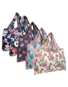 Bolsa Grande Plegable Allydrew de Nailon Reutilizable - 5 Pzas