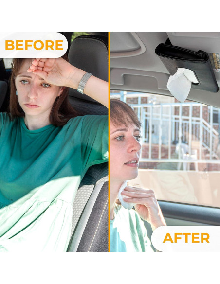 Soporte de Tejidos EcoNour para Auto 22.86x12.7cm Negro