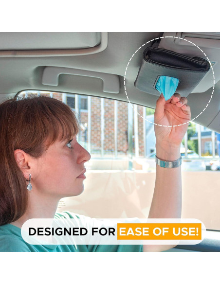 Soporte de Tejidos EcoNour para Auto 22.86x12.7cm Negro