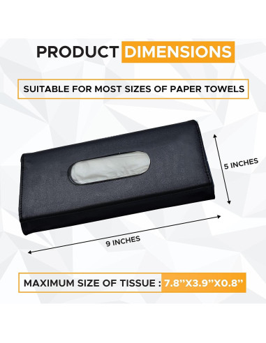 Soporte de Tejidos EcoNour para Auto 22.86x12.7cm Negro