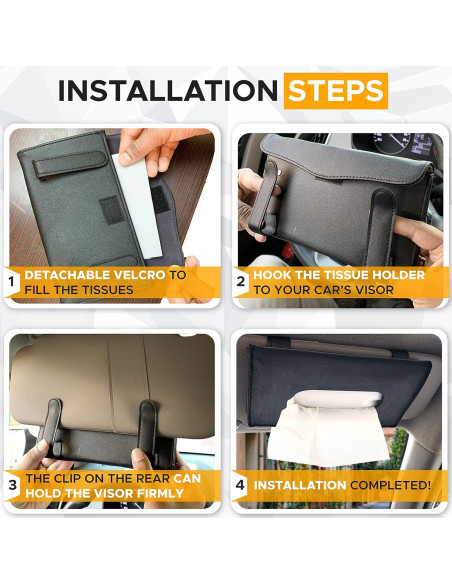 Soporte de Tejidos EcoNour para Auto 22.86x12.7cm Negro