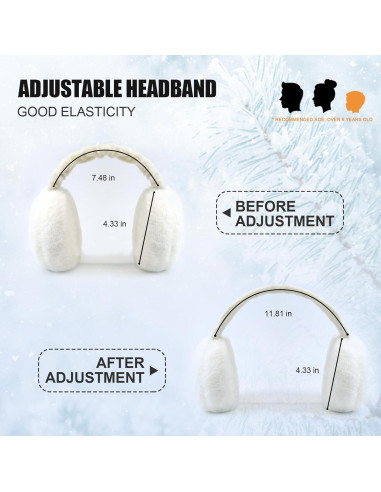 Cubiertas de Orejas Plegables para Mujeres Invierno Negro