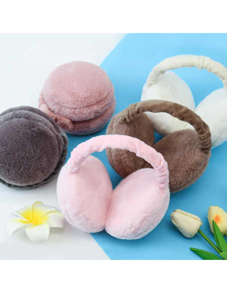 Cubiertas de Orejas Plegables para Mujeres Invierno Negro