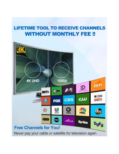 Antena de TV Interior Vansky VS-TX01 Amplificada 1080p 5m 2