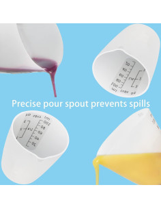 Set de 12 Tazas Medidoras de Silicona Creahaus 100ml Negras 2