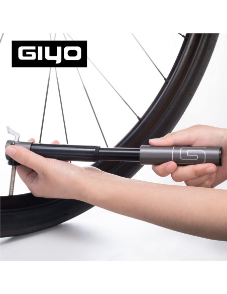 Bomba de Bicicleta GIYO GM04 - Válvula Presta, 120 PSI, Ligera