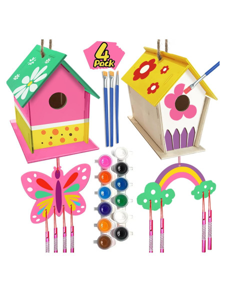 Kit de Manualidades Casa de Pájaro DIY ORIENTAL CHERRY 4 Paquetes