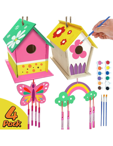 Kit de Manualidades Casa de Pájaro DIY ORIENTAL CHERRY 4 Paquetes