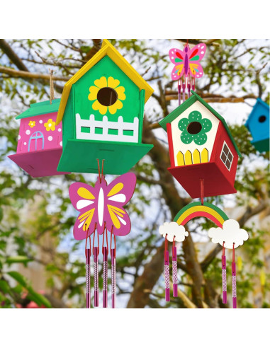 Kit de Manualidades Casa de Pájaro DIY ORIENTAL CHERRY 4 Paquetes