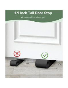 Tope de puerta de goma antideslizante Optish - 1 pieza negra 2