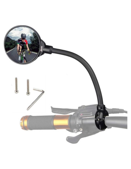 Espejo Retrovisor de Bicicleta DRCKHROS Ajustable 360 7.62 cm