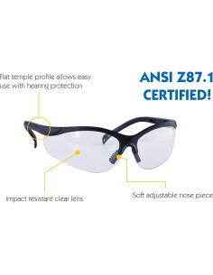 Gafas Caldwell Pro Ajustables con Lentes Claros para Tiro y Caza 2