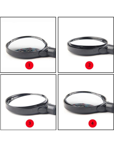 Espejo Retrovisor de Bicicleta DRCKHROS Ajustable 360 7.62 cm