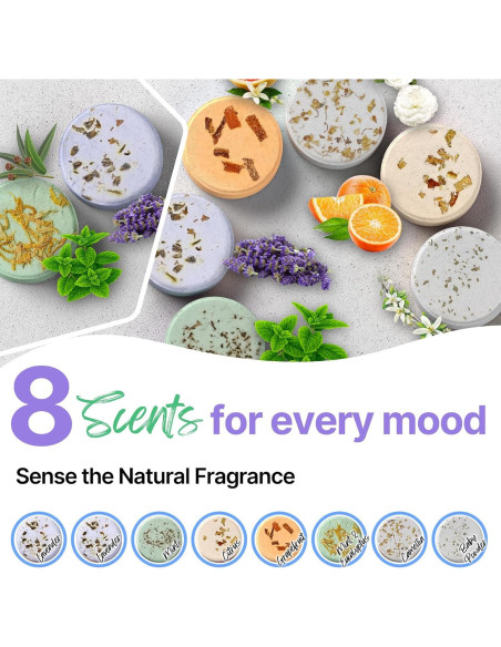 Bolsitas de Vapor de Ducha Aromaterapia BLRIET 8 Piezas