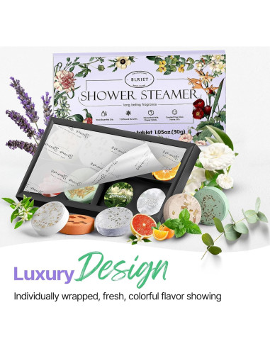 Bolsitas de Vapor de Ducha Aromaterapia BLRIET 8 Piezas