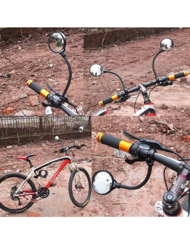 Espejo Retrovisor de Bicicleta DRCKHROS Ajustable 360 7.62 cm