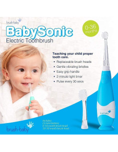 Cepillo de Dientes Eléctrico BabySonic para Bebés 0-3 Años 2