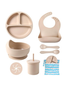 Conjunto de Alimentación para Bebés ECLIP de Silicona 10 Piezas