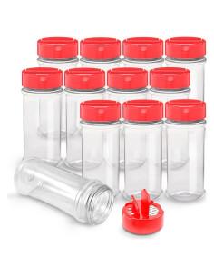 Tarros de Especias de Plástico RoyalHouse 12 Piezas 155.9 ml