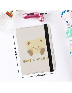 Soporte de Pasaporte Miwasion Beige con Bloqueo RFID 2