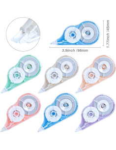 Cinta Correctora DOSEWART 12 Piezas 12mx5mm Colores Variados 2