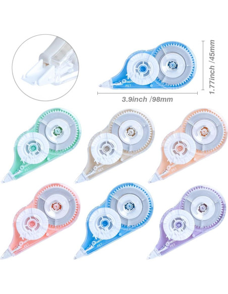Cinta Correctora DOSEWART 12 Piezas 12mx5mm Colores Variados Cinta Correctora DOSEWART 12 Piezas 12mx5mm Colores Variados