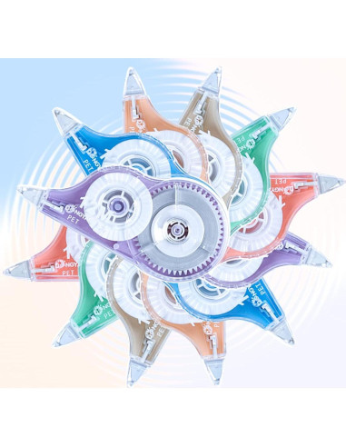 Cinta Correctora DOSEWART 12 Piezas 12mx5mm Colores Variados