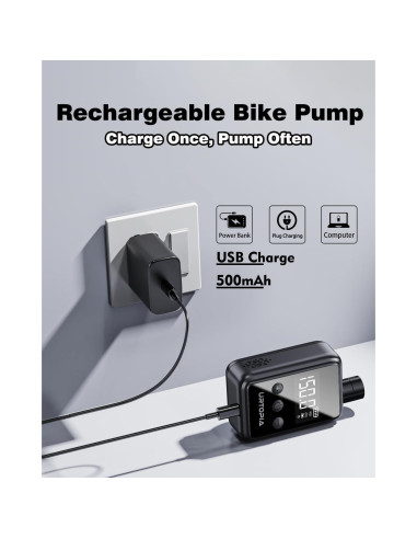 Bomba de Neumáticos Eléctrica URTOPIA HW-125-5 150 PSI Portátil