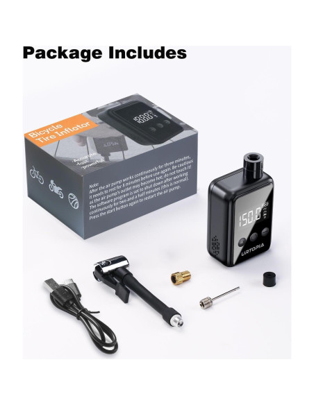 Bomba de Neumáticos Eléctrica URTOPIA HW-125-5 150 PSI Portátil