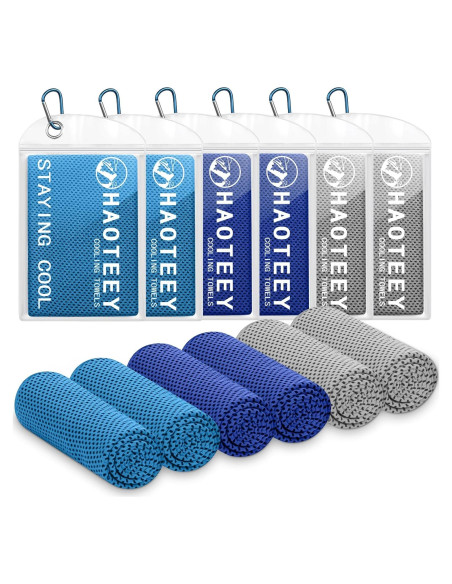 Toallas Enfriadoras Deportivas Haoteey 6 PCS 101.6x30.48 cm