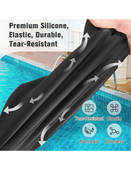 Gorro de natación grande EverSport de silicona para trenzas