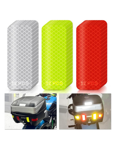 Calcomanías Reflectantes 36 PCS PSLER 3x8 cm Alta Visibilidad