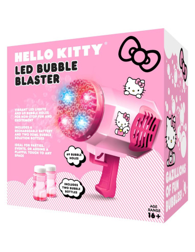 Blaster de Burbujas LED Hello Kitty - 69 Huecos, Batería Recargable