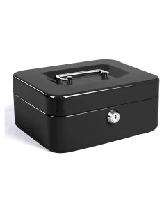 Caja Fuerte Mediana Jssmst de Acero con Bandeja Removible Negra