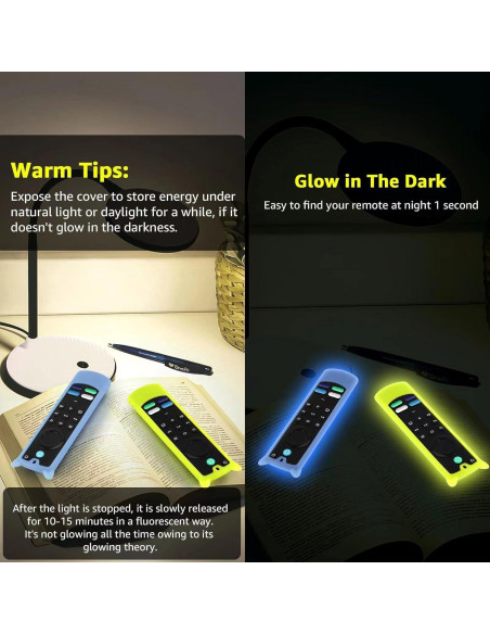 Funda de Control Remoto Wevove 2 Paquete Brilla en la Oscuridad Funda de Control Remoto Wevove 2 Paquete Brilla en la Oscuridad