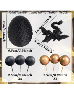 Huevo de Dragón 3D Decoración Pastel Fantasía Suministros Fiesta 2