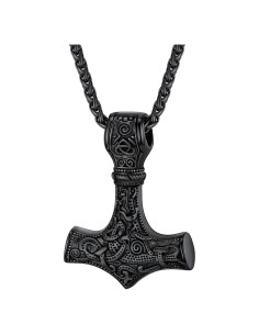 Collar Colgante U7 Martillo de Thor Acero Inoxidable 55.88 cm