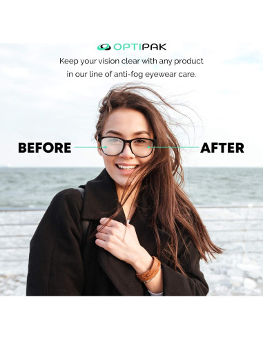 Kit Limpiador de Gafas Antivaho OPTIPAK 30ml + Paño Microfibra