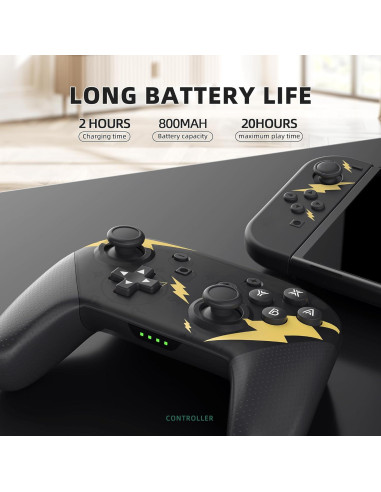 Controlador Pro Inalámbrico YKASEK para Switch - Negro