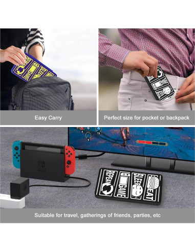Funda para Juegos Nintendo Switch AMOACCESSORIES 24 Tarjetas Negro