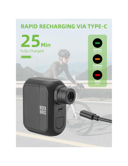 Bomba de Bicicleta Eléctrica ROCKBROS Mini 100PSI Portátil