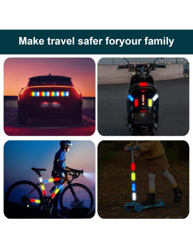 Calcomanías Reflectantes Impermeables KUWSEIY 40 Pcs 3x8 cm