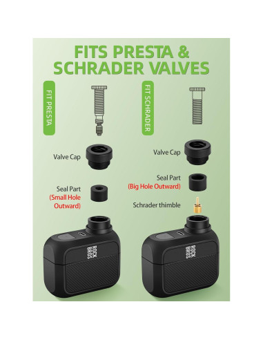 Bomba de Bicicleta Eléctrica ROCKBROS Mini 100PSI Portátil