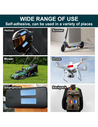 Calcomanías Reflectantes Impermeables KUWSEIY 40 Pcs 3x8 cm