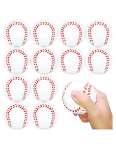 12 Pelotas de Estrés de Béisbol Jumbo Whkvnng 7 cm