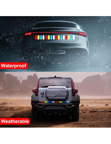 Calcomanías Reflectantes Impermeables KUWSEIY 40 Pcs 3x8 cm