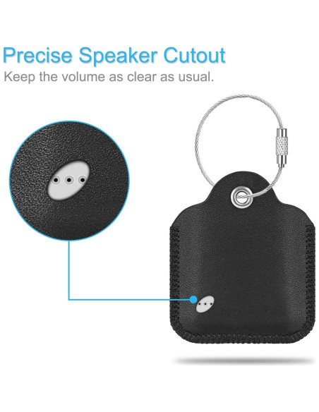 Funda de Cuero Genuino Fintie para Tile Mate y Pro, Negro