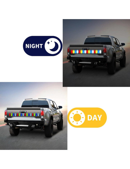 Calcomanías Reflectantes Impermeables KUWSEIY 40 Pcs 3x8 cm